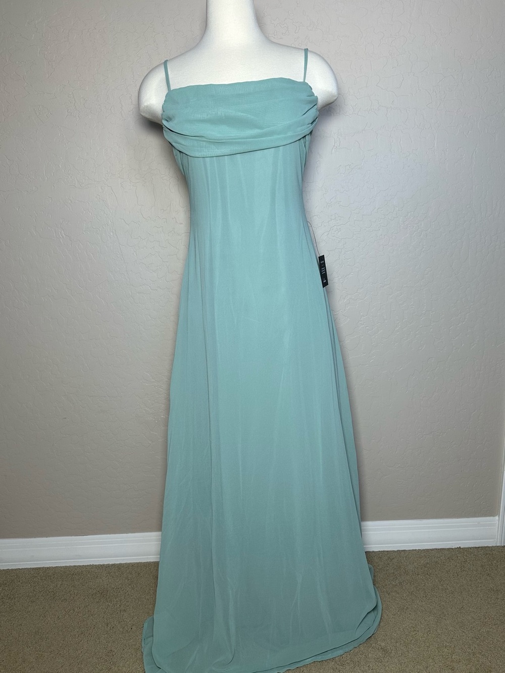 Lulu's Sage Pleated Sleeveless Maxi Dress